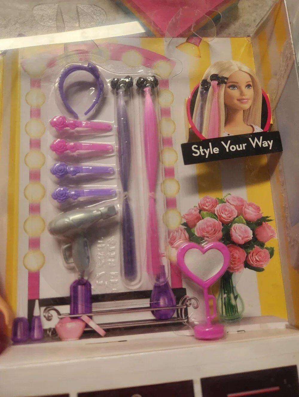 Barbie Pink and Purple Styling Vanity Party Set Style Your Way